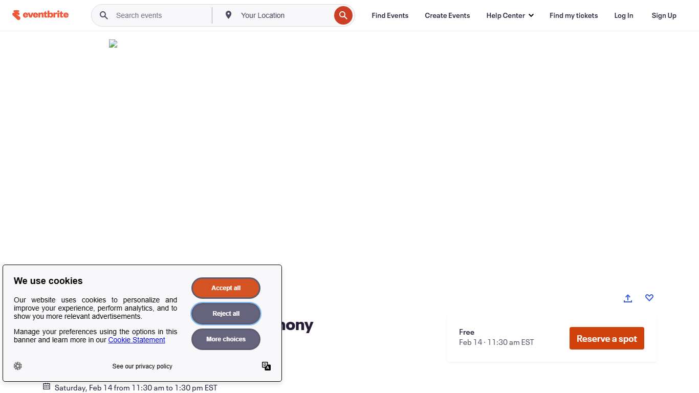 Valentine's Day Marriage Ceremony Tickets, Sat, Feb 14, 2026 at 11:30 AM Eventbrite